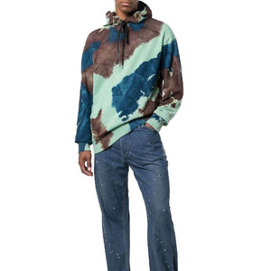 Sweat à capuche en coton tie-dye pour homme, style streetwear graphique oversize, hip-hop, décontracté, Y2K, gothique - Product Image 4