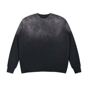 เสื้อฮู้ดดี้ผ้าทอคุณภาพสูงสำหรับขายส่ง ลวดลายพิมพ์สีเทา ทรงโอเวอร์ไซส์ สไตล์สตรีทแวร์สำหรับผู้ชายและผู้หญิง เหมาะสำหรับฤดูใบไม้ร่วง - Product Image 4