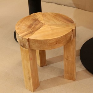 Modern Teak Wood <b>Round</b> <b>Side</b> <b>Table</b> Durable & Movable for Living Room Furniture - Product Image 4