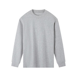 Camiseta Personalizada de Manga Larga Oversize 100% Algodón al por Mayor, Estilo Boxy Cropped con Estampado Gráfico a Rayas, Streetwear de Alto Gramaje 220 gramos - Product Image 3