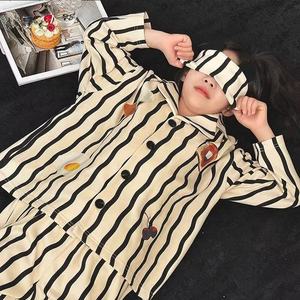 Nouveau style de vêtements de nuit pour enfants coréens (garçons et filles)-Printemps/Automne 2025-Ensemble de vêtements de maison à manches longues-Ensemble deux pièces <span class=keywords><strong>Merlot</strong></span> - Product Image 1