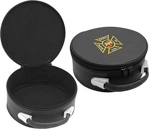 Estuche para Gorra Masónica de Primera Calidad en Imitación de Cuero, Caja Portátil para Guardar y Exhibir Fez - Bordado a Máquina - Product Image 6