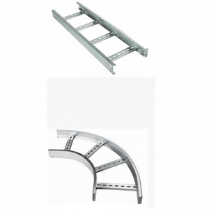 High Demand Industrial Steel GI Ladder Tray Solid Hot-Dip Galvanized Finish 80pcs <b>Cable</b> Capacity Structured Construction 1000kg - Product Image 1