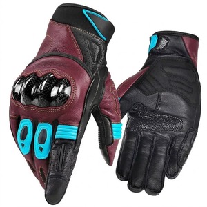 Guantes de Motociclismo de Cuero para Hombre, Protección de Nudillos de Fibra de Carbono, Guantes de Motociclista con Pantalla Táctil, Tendencia en EE. UU. - Product Image 2