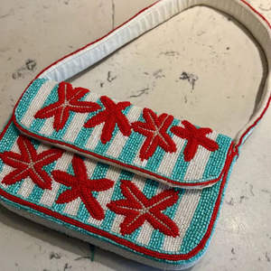 Bolso de Mano Artesanal de Lujo con Cuentas de Cristal Indias, Asa Tipo Baguette Colorida, Duradero, Accesorio de Moda Diaria, Bolso Tote - Product Image 3