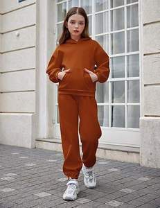 Conjunto de pantalones con capucha y estampado a cuadros para niños y niñas |   Chándal de Forro Polar para Niños al por Mayor |   Ropa Casual Personalizada y Cómoda - Product Image 1