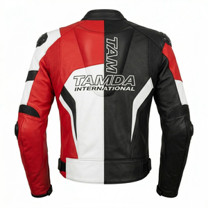 Custom Men's <b>Biker</b> Leather <b>Jacket</b> Motorcycle Racing | Motorbike Auto Racing Wear Online Sale - Product Image 3