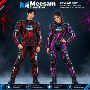 ชุดแข่งรถมอเตอร์ไซค์ลายหนังแมงมุม Meesam ทำจากเคฟลาร์ ระบายอากาศได้ดี พร้อมอุปกรณ์ป้องกัน สำหรับสนามแข่งรถ สไตล์ใหม่ - Product Image 1