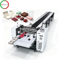 Machine de collage et de scellage de boîtes rigides tout-en-un à servomoteurs, 40-100 boîtes/min, avec flux de travail automatisé pour le traitement des cartons