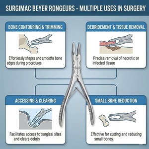 Ijrak Surgical Stainless Steel Boehler Rongeur Surgical Bone Removal Forceps Manual Orthopedic Medical Instrument CE Hospital - Product Image 2