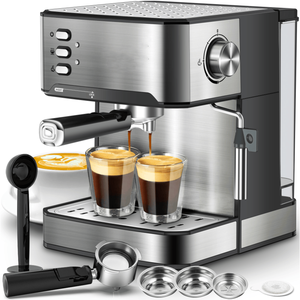 Macchina per Caffè Espresso Domestica 20 Bar Semi-Automatica con Montalatte, Display Visivo di Temperatura e Pressione, Potenza 1350W - Product Image 2