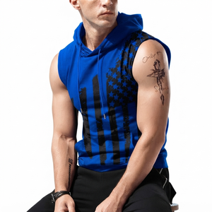 Sudadera sin mangas de algodón para hombre, ropa deportiva de entrenamiento, proveedor mayorista, OEM, ODM, fábrica de ropa personalizada, sudadera personalizada para hombre - Product Image 3