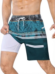 <b>Men's</b> Quick Dry Board <b>Shorts</b> With Pockets Sublimation Print Drawstring Waist Casual <b>Swim</b> Trunks <b>Patterned</b> Design - Product Image 2