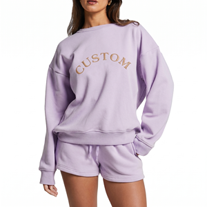 Servicio OEM, Sudaderas con Capucha y Cuello Redondo de Felpa Francesa, Sudaderas de Alta Calidad de Algodón, Sudadera Extra Grande para Mujer - Product Image 5