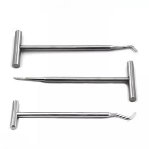Juego de 3 Elevadores de Raíz Dentales Profesionales: Rectos, Izquierdos y Curvos con Mango de Barra Transversal de Acero Inoxidable para Cirugía - Product Image 2