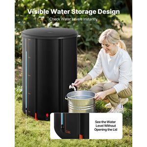Serbatoio per Acqua Piovana Pieghevole di Alta Qualità da 100 Galloni, Sistema di Raccolta Acqua Piovana Portatile in PVC 1000D per Stoccaggio Acqua da Giardino - Product Image 2