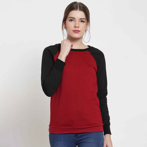 Sudadera de cuello redondo de algodón de primera calidad para mujer, ropa informal, ligera. - Product Image 1