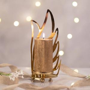 Porte-bougies en métal et en bois de haute qualité, idéaux pour la décoration festive, les mariages, les dîners et les célébrations spéciales - Product Image 4