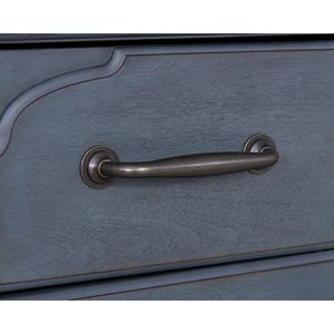 Supporto TV Bridgevine Home Americana da 84 pollici senza montaggio blu velluto a coste per TV fino a 90 pollici - Product Image 3