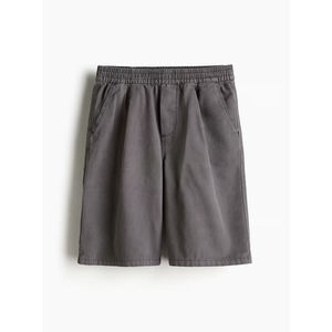 กางเกงขาสั้นลำลองแฟชั่นผู้ชาย เอวยางยืด ผ้าแคนวาส ระบายอากาศ กางเกงคาร์โก้ สีพื้น ขายส่ง OEM ไซส์ใหญ่ - Product Image 1