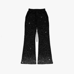 Sudadera con capucha y media cremallera unisex con pedrería de noche estrellada 2026 negra, corte ajustado, con cristales brillantes, estilo urbano, Top HD - Product Image 6