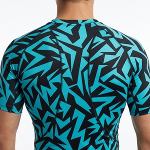 Camiseta de Compresión para Hombre, Manga Larga, Estilo Bape, Camiseta Deportiva para Hombre, Camiseta Geométrica para Entrenamiento, Fitness y Deportes - Product Image 4