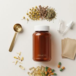 Flacon de complément alimentaire rond en PET de 300 ml, couleur ambre, avec bouchon à vis, pour capsules de vitamines, emballage de médicaments, usine au Vietnam, OEM ODM - Product Image 3