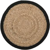 Set de dessous-de-plat en jute et herbe de mer, faits à la main, écologiques, durables, motif personnalisé, fibres naturelles, décoration de table à manger