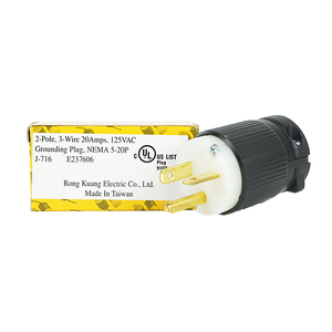 สินค้าขายดี ปลั๊กไฟฟ้าแบบมีสายดิน NEMA 5-20P 20A 125V UL498 สำหรับการเชื่อมต่อเครื่องใช้ไฟฟ้าหนัก ทนทาน - Product Image 6
