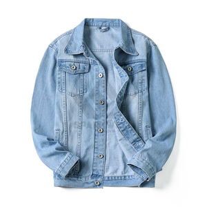 <b>Men's</b> Light Blue Washed Denim Trucker <b>Jacket</b> Button Closure Long Sleeve Regular Fit Casual Jean <b>Jacket</b> Streetwear Outerwear - Product Image 6