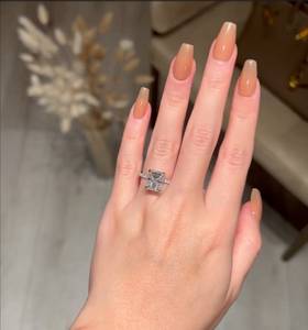 3.5 Carat Radiant Cut Diamond Engagement <b>Ring</b> for Women | Hidden Halo <b>Solitaire</b> Wedding <b>Ring</b> | IGI Certified Gold Luxury Bridal - Product Image 3