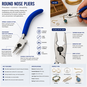 Rosary Pliers with Flat Nose Jaws 130mm Stainless Steel <b>Box</b> Joint Construction Ergonomic <b>Vinyl</b> Grip for Bead Workers OEM Logo - Product Image 4