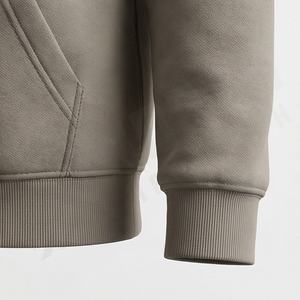 Sweat à capuche professionnel haut de gamme pour homme, coupe confortable, logo personnalisé, impression en relief, couleur unie, 2025, poids lourd - Product Image 6