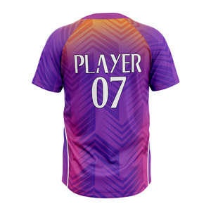 Custom Unisex High Quality Sublimation Printed College Baseball Jersey 100% Polyester Breathable Anti Bacterial Plus Size Shirt - Product Image 6