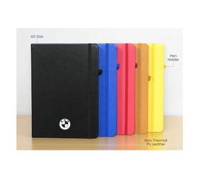 Liviya Model 93 Promotional Non Dated Business Style PU <b>Leather</b> <b>Diary</b> Pen Holder Silk Screen Printed Corporate Gifts Set Black - Product Image 1