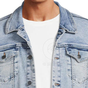 Chaqueta de Mezclilla con Lavado Ácido para Hombre, Estilo Urbano, Chaqueta de Mezclilla con Botones al Frente, Prenda Exterior Informal de Moda, Uso Diario - Product Image 6