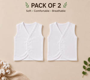 Lot de 3 débardeurs pour nouveau-né en coton doux, respirants et sans manches - Product Image 3