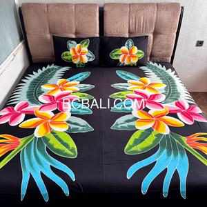 Rayon Bedsheet & 2 <b>Pillow</b> Case Hand Painting Originally by Balinese Artisans - Product Image 6