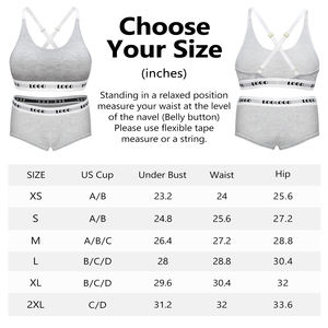 Soutien-gorge de sport respirant et écologique à séchage rapide pour femme, design simple, maintien moyen, en Spandex/Polyester, logo personnalisé - Product Image 3