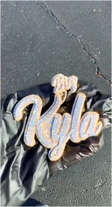 Collar Clásico con Cadena de Eslabones Chapada en Oro de Dos Tonos S925, con Letra de Moissanita Personalizada con Logotipo Propio, Estilo Hip Hop, Certificado GRA - Product Image 2