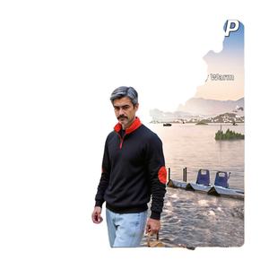 Nouveau style automne-hiver : Sweat-shirt épais à col montant, coupe ample et décontractée, doublé polaire, manches longues, motif brodé - Product Image 2