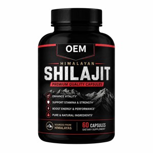 Capsules de Shilajit de l'Himalaya en marque privée OEM, 500 mg, 60 unités, 100 % pur et naturel, qualité supérieure, fournisseur en gros - Product Image 1