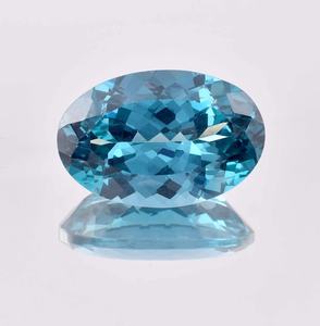 Turmalina Azul Cornflower Natural, Corte Ovalado, Corte Maestro, Certificado por GIA, Gema Suelta para la Fabricación de Joyas y Anillos - Product Image 1