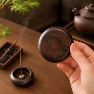 Handmade Wooden Incense Holder Stick Burner Natural Walnut Wood Ash Catcher Aromatherapy <b>Home</b> Decorative Meditation Accessories - Product Image 3