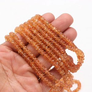 ลูกปัดพลอยบุษราคัม AAA + เหลี่ยมเพชรพลอยขนาด5.5มม. หลวมธรรมชาติ - Product Image 3