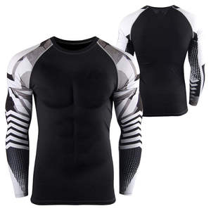Camiseta de Compresión para Hombre OEM con Tela que Absorbe la Humedad para Entrenamiento de MMA, BJJ y Surf - Product Image 6