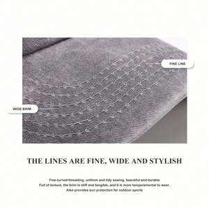 Gorras de Béisbol Personalizadas Lisas Extra Grandes, Sublimadas, Bordadas, Ajustadas, Vintage, Desgastadas, Negras, con Cierre a Presión para Hombre - Product Image 6