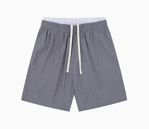 Pantalones Cortos Casuales para Hombre, Algodón Premium, Corte Relajado, Cintura Elástica con Cordón, Ropa de Calle de Verano para Uso Diario, Prendas Inferiores Cómodas - Product Image 1