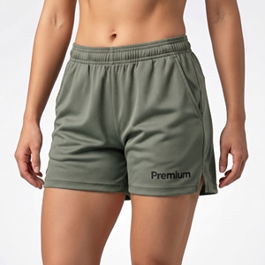 Shorts Deportivos Personalizados para Mujer, Tallas Grandes, Verano, 100% Poliéster, Ligeros, de Secado Rápido, Transpirables, para Entrenamiento Atlético, OEM - Product Image 2