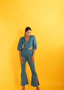 Combinaison Femme Taille Haute Coupe Slim Pantalon Long Style Urbain Élégant Soirée Quotidien Décontracté Tendance Vente Chaude - Product Image 3